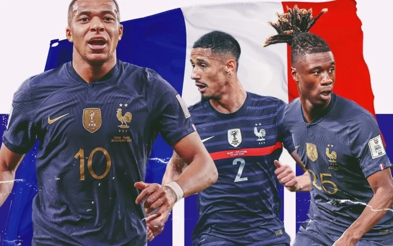 French national team - Teams with the most goals in European